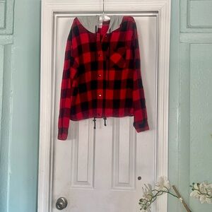 NOBO Red and Black Checkered Bomber Jacket